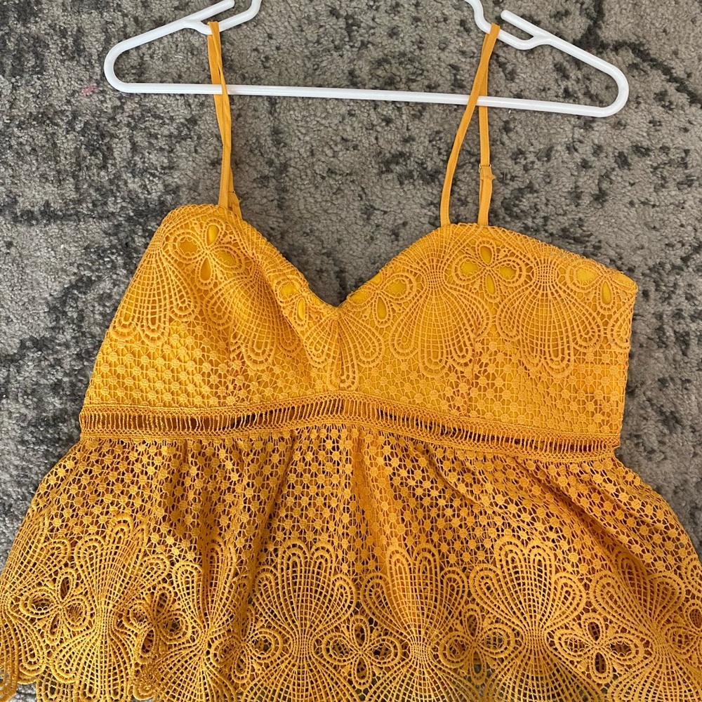 Revolve superdown lace crop